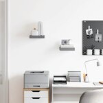 vidaXL Étagère murale flottante 2 Pièces Gris brillant 23x23 5x3 8 cm MDF