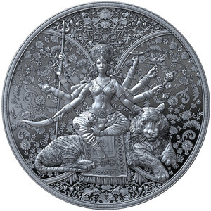 Pièce de monnaie en Argent 2000 Francs g 31.1 (1 oz) Millésime 2026 Hindu Religion DURGA (PRÉCOMMANDE)