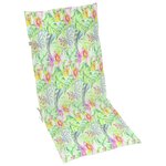 vidaXL Chaises de jardin lot de 6 coussins motif feuilles Bois de teck