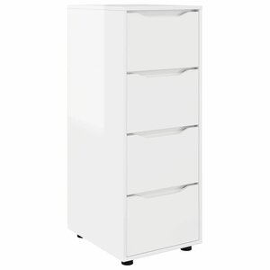 vidaXL Armoire de rangement Blanc brillant 40 x 48 x 105 cm