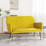 vidaXL Banc Jaune 108x79x79 cm Velours