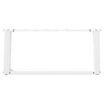vidaXL Pieds de table basse en U 2 pièces Blanc 70 x (30-31) cm Acier