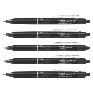 Stylo roller rétractable Frixion Ball Clicker 0 7 Noir x 5 PILOT