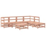 vidaXL Salon de jardin 7 Pièces avec coussins bois massif douglas