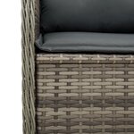 vidaXL Canapé d'angle de jardin avec coussins gris résine tressée