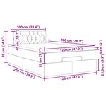 vidaXL Lit ottoman avec matelas bleu 120x200 cm tissu