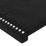 vidaXL Tête de lit à LED Noir 144x5x118/128 cm Velours