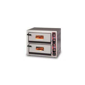 Four a pizza electrique 4+4 pizzas diam. 30 cm -  - acier inoxydable
