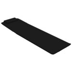 vidaXL Tapis de plage pliables 2 Pièces Acier et tissu Noir