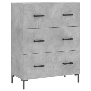 vidaXL Buffet gris béton 69 5x34x90 cm bois d'ingénierie