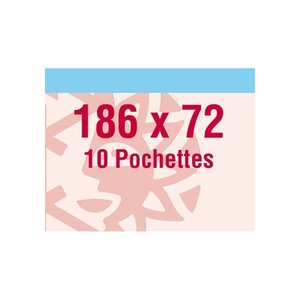 Pochettes double soudure 186 x 72 mm pour carnet Astérix. Fond - Transparent