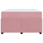 vidaXL Cadre de lit avec matelas Rose 120 x 200 cm Velours