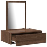vidaXL Table de Toilette Murale Chêne Brun 60x40x70 cm