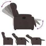 vidaXL Fauteuil inclinable marron foncé tissu