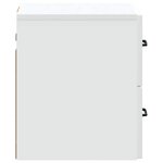 vidaXL Cabinet de chevet mural 2 Pièces Blanc 34 5 x 33 x 40 cm