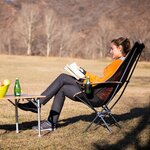 Fauteuil de camping ultra léger - Kingcamp - Noir - Sac de transport inclus