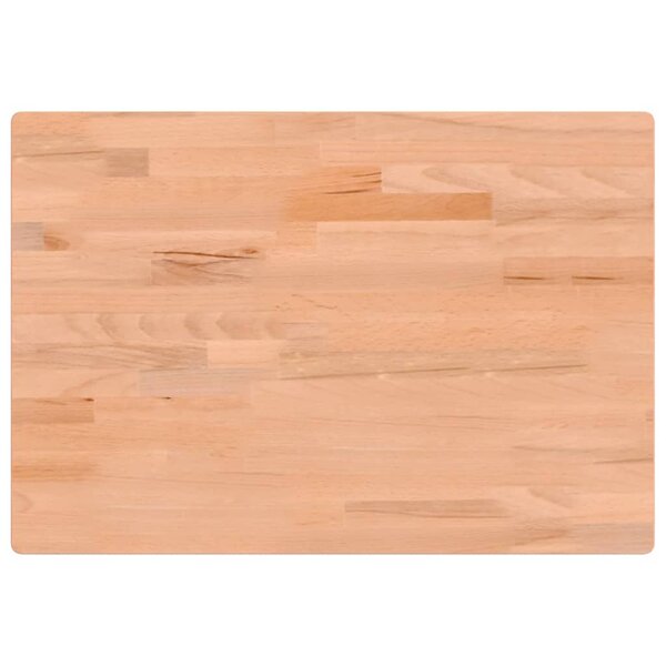 vidaXL Dessus de bureau 80x55x2 5 cm bois massif de hêtre