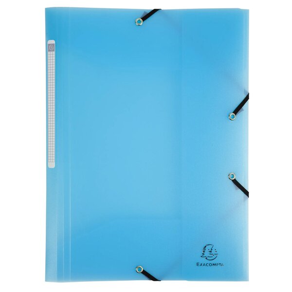 Chemise À Élastiques 3 Rabats Polypropylène Chromaline Pastel - A4 - Bleu Pastel - Exacompta
