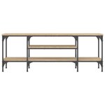 vidaXL Meuble TV chêne sonoma 121x35x45 cm bois d'ingénierie et fer