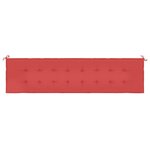 vidaXL Coussin de banc de jardin rouge 200x50x4 cm tissu oxford