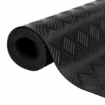 vidaXL Tapis de sol Noir 1 5 x 2 m Caoutchouc