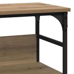 vidaXL Table console avec étagère chêne artisanal 100 x 32 x 75 cm