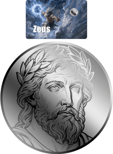 Monnaie ZEUS 1/1000 Oz Palladium 12$ Liberia 2026 (PRÉCOMMANDE)