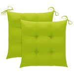 vidaXL Chaises pliables d'extérieur lot de 2 et coussins Bois d'acacia