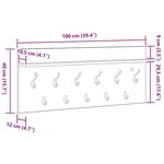 vidaXL Porte-manteau mural avec étagère avec stockage Chêne sonoma 100 x 40 x 12 cm