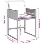 vidaXL Ensemble de jardin 5 pièces avec coussins gris clair en polyrotin