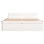 vidaXL Cadre de lit sans matelas blanc bois massif 120x200 cm