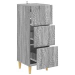 vidaXL Armoire à tiroirs Sonoma gris 33 x 34 5 x 90 cm