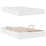 vidaXL Lit avec rangement et matelas avec matelas Blanc 120 x 190 cm