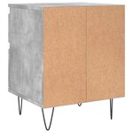 vidaXL Table de chevet gris béton 40x35x50 cm bois d’ingénierie