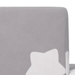vidaXL Canapé-lit enfant 2 places gris clair étoiles peluche douce