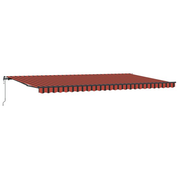 vidaXL Store rétractable automatique orange et marron 600x350 cm