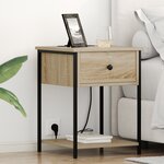 vidaXL Cabinet de chevet 2 Pièces Chêne sonoma 42 x 41 x 56 cm