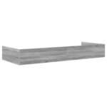 vidaXL Cadre de lit avec rangement avec tiroir Gris Sonoma 75 x 190 cm
