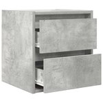 vidaXL Table de chevet murale gris béton 38x34x40 cm