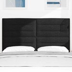 vidaXL Tête de lit avec tête de lit Noir 160 cm Cuir synthétique