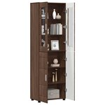 vidaXL Haut Armoire avec étagère FLORIN Chêne brun 60 x 35 x 182 cm