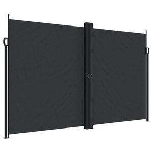 vidaXL Auvent latéral rétractable noir 200x1000 cm
