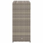 vidaXL Armoire de rangement de jardin gris 105x55x113cm résine tressée
