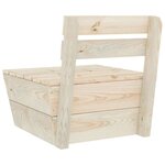 vidaXL Salon de jardin 2 Pièces Bois d'épicéa imprégné