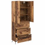 vidaXL Haut Armoire Bois Ancien 69 5 x 34 x 180 cm Bois d'ingénierie