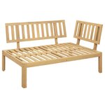 vidaXL Unité de canapé d'angle Acacia Clair et Gris Foncé