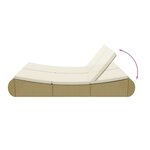 vidaXL Chaise longue d'extérieur Résine tressée Beige