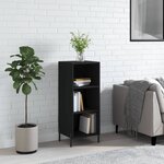 vidaXL Buffet noir 34 5x32 5x90 cm bois d'ingénierie
