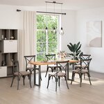 vidaXL Pieds de table console en U 2 pièces anthracite 38 x (72-73) cm acier