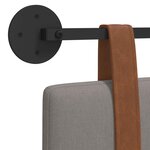 vidaXL Tête de lit suspendue Taupe PU antique
